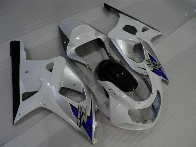 Weiß Silber 01-03 Suzuki GSXR 600/750 Motorrad Verkleidung Weiß Silber 01-03 Suzuki GSXR 600/750 Motorrad Verkleidung
