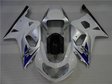 Weiß Silber 01-03 Suzuki GSXR 600/750 Motorrad Verkleidung