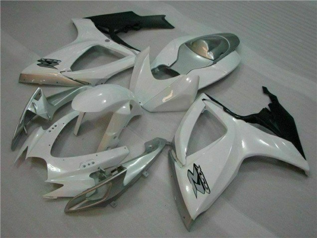 Weiß Silber 06-07 Suzuki GSXR 600/750 Motorrad Verkleidung & Plastik Weiß Silber 06-07 Suzuki GSXR 600/750 Motorrad Verkleidung & Plastik