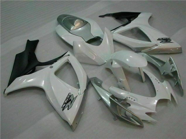 Weiß Silber 06-07 Suzuki GSXR 600/750 Motorrad Verkleidung & Plastik Weiß Silber 06-07 Suzuki GSXR 600/750 Motorrad Verkleidung & Plastik