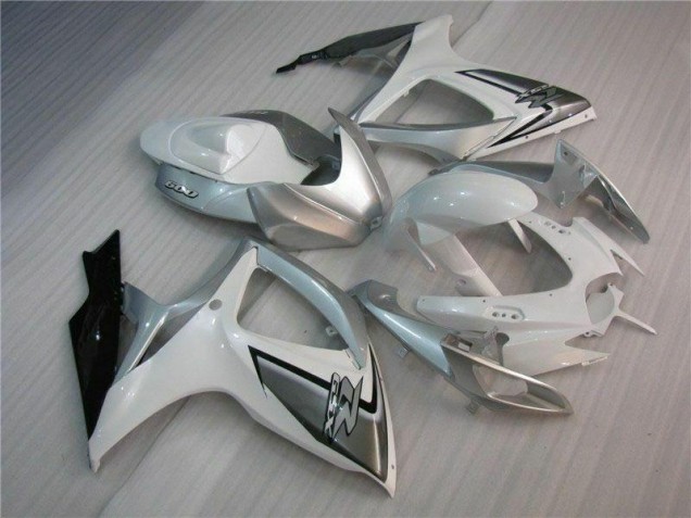 Weiß Silber 06-07 Suzuki GSXR 600/750 Motorrad Verkleidungen Weiß Silber 06-07 Suzuki GSXR 600/750 Motorrad Verkleidungen