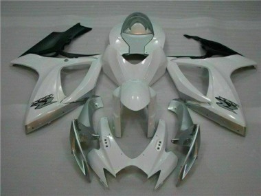 Weiß Silber 06-07 Suzuki GSXR 600/750 Motorrad Vollverkleidung