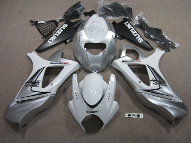 Weiß Silber 07-08 Suzuki GSXR 1000 Motorrad Verkleidung Weiß Silber 07-08 Suzuki GSXR 1000 Motorrad Verkleidung