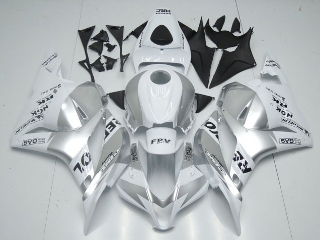 Weiß Silber Repsol 09-12 Honda CBR600RR Motorrad Verkleidung Weiß Silber Repsol 09-12 Honda CBR600RR Motorrad Verkleidung