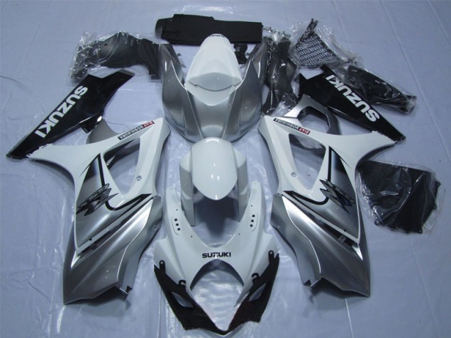 Weiß Silber Schwarz 07-08 Suzuki GSXR 1000 Motorrad Verkleidung Weiß Silber Schwarz 07-08 Suzuki GSXR 1000 Motorrad Verkleidung