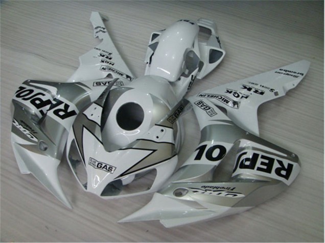 Weiß Silber Schwarz Repsol 04-05 Honda CBR1000RR Motorrad Verkleidung Weiß Silber Schwarz Repsol 04-05 Honda CBR1000RR Motorrad Verkleidung