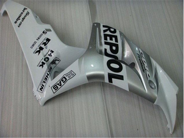 Weiß Silber Schwarz Repsol 04-05 Honda CBR1000RR Motorrad Verkleidung Weiß Silber Schwarz Repsol 04-05 Honda CBR1000RR Motorrad Verkleidung