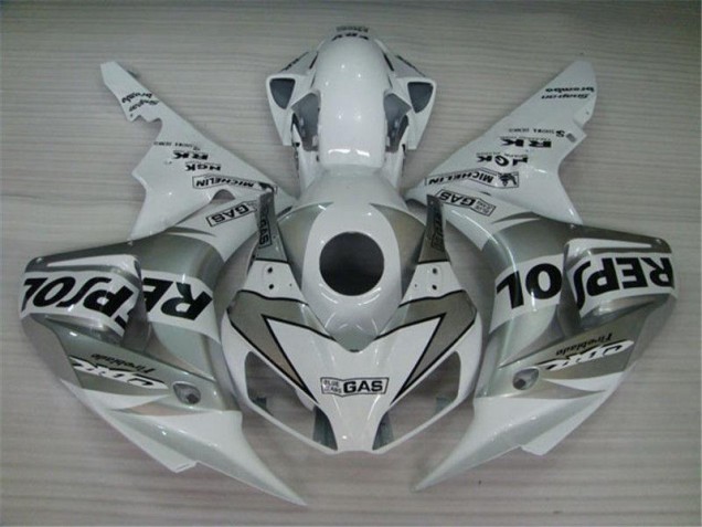 Weiß Silber Schwarz Repsol 04-05 Honda CBR1000RR Motorrad Verkleidung Weiß Silber Schwarz Repsol 04-05 Honda CBR1000RR Motorrad Verkleidung