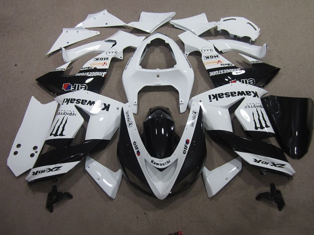 Weiß Touch4 Monster 06-07 Kawasaki ZX10R Motorrad Verkleidung Weiß Touch4 Monster 06-07 Kawasaki ZX10R Motorrad Verkleidung