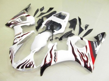Weiß Und Flamme 03-05 Yamaha YZF R6 Motorrad Verkleidung