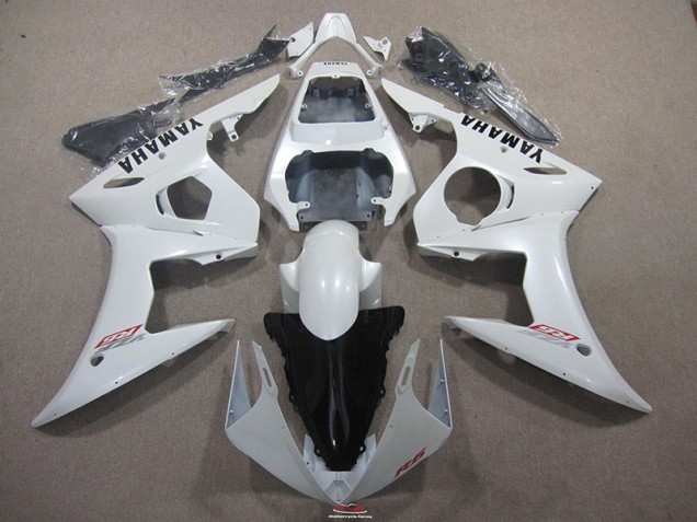 Weiß mit Schwarz Aufkleber 03-05 Yamaha YZF R6 Motorrad Verkleidung Weiß mit Schwarz Aufkleber 03-05 Yamaha YZF R6 Motorrad Verkleidung