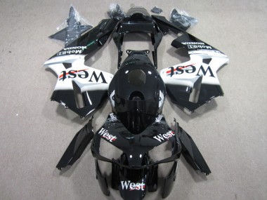 West Weiß Schwarz 03-04 Honda CBR600RR Motorrad Verkleidung