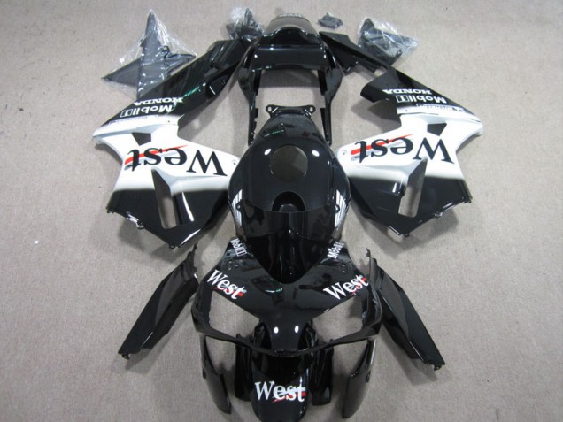 West Weiß Schwarz 03-04 Honda CBR600RR Motorrad Verkleidung West Weiß Schwarz 03-04 Honda CBR600RR Motorrad Verkleidung