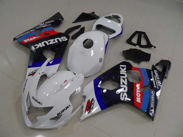 White Blau Motul 04-05 Suzuki GSXR 750 Motorrad Verkleidung White Blau Motul 04-05 Suzuki GSXR 750 Motorrad Verkleidung